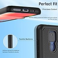 Vista 7 de Funda para Motorola Moto G Play 2021 funda protectora de doble capa resistente para teléfono celular, a prueba de golpes, con parte trasera