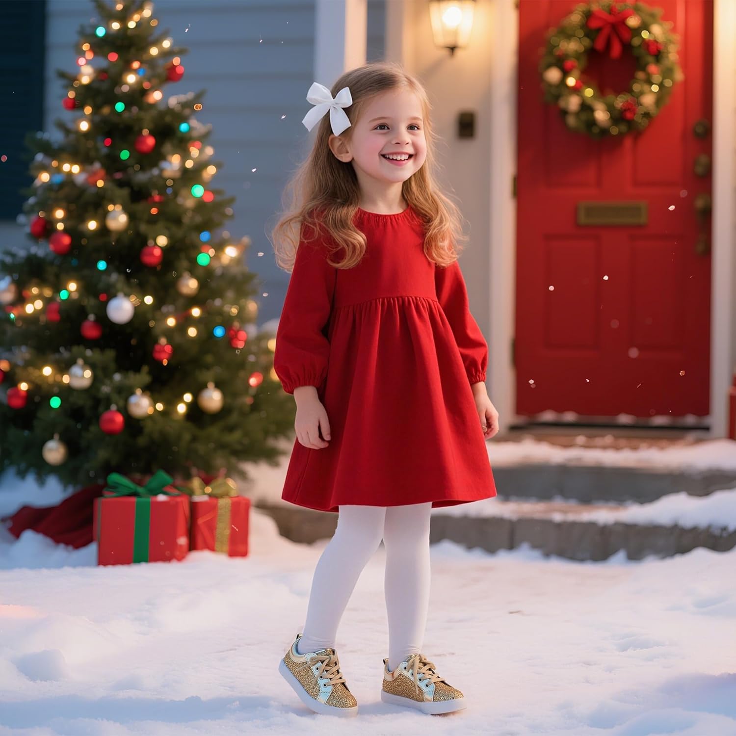 GINFIVE Toddler Girls Sneakers Little Girls Slip On Shoes Glitter Sneakers Toddler - Image 3