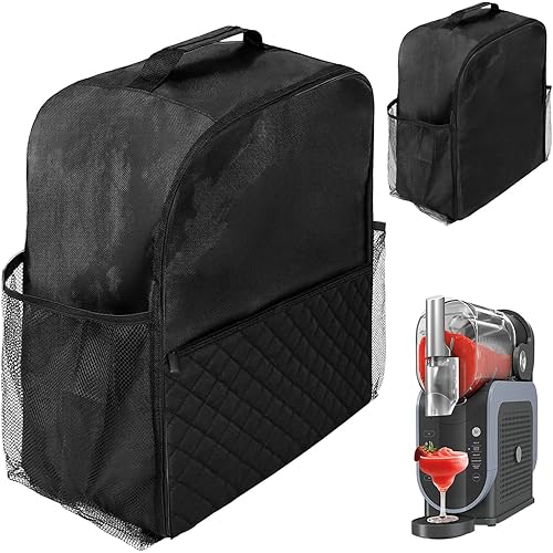 Organizer Bag for Ninja SLUSHi Slushie Machine FS301 & FS299, for Ninja Slushie Dust Cover Accessories Diamond Pattern Frozen Drink Maker Organizer Bag, Cover for Ninja Slushie FS301/FS299 (Black)