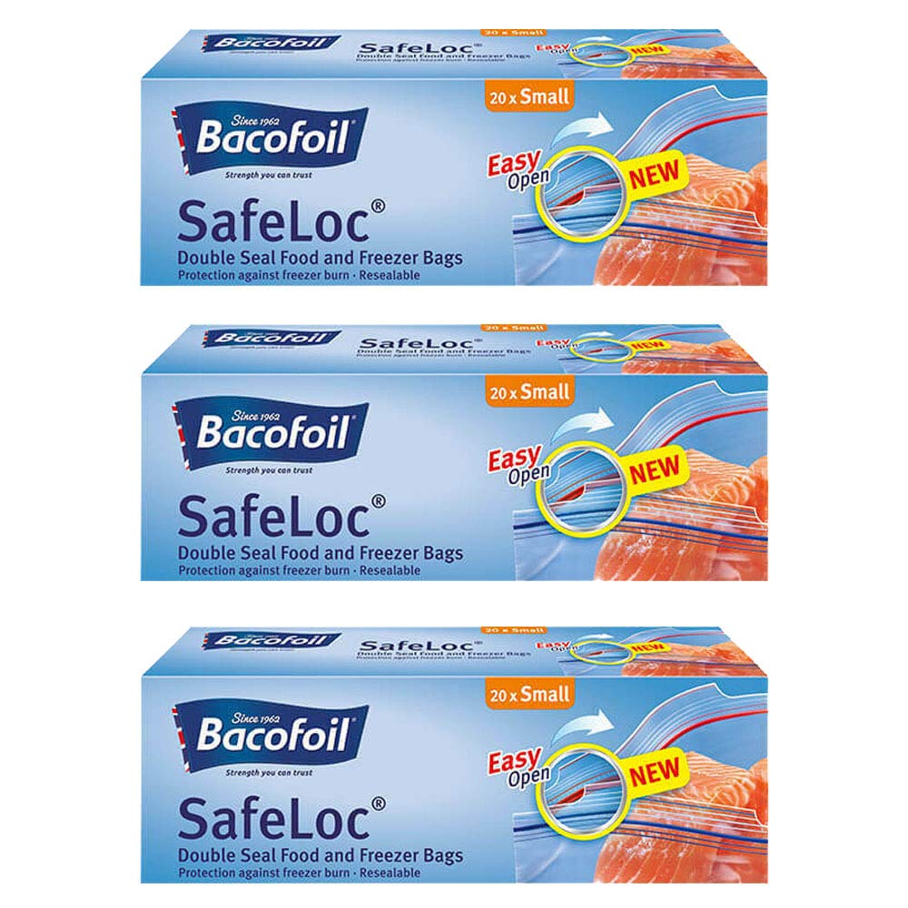 KRISPKRISP 3 Pack Reusable Rectangular Resealable Small Lunch Sandwich Food Storage Bags, 20 Count, Clear, PVC & Phthalate Free, Zipper Closure