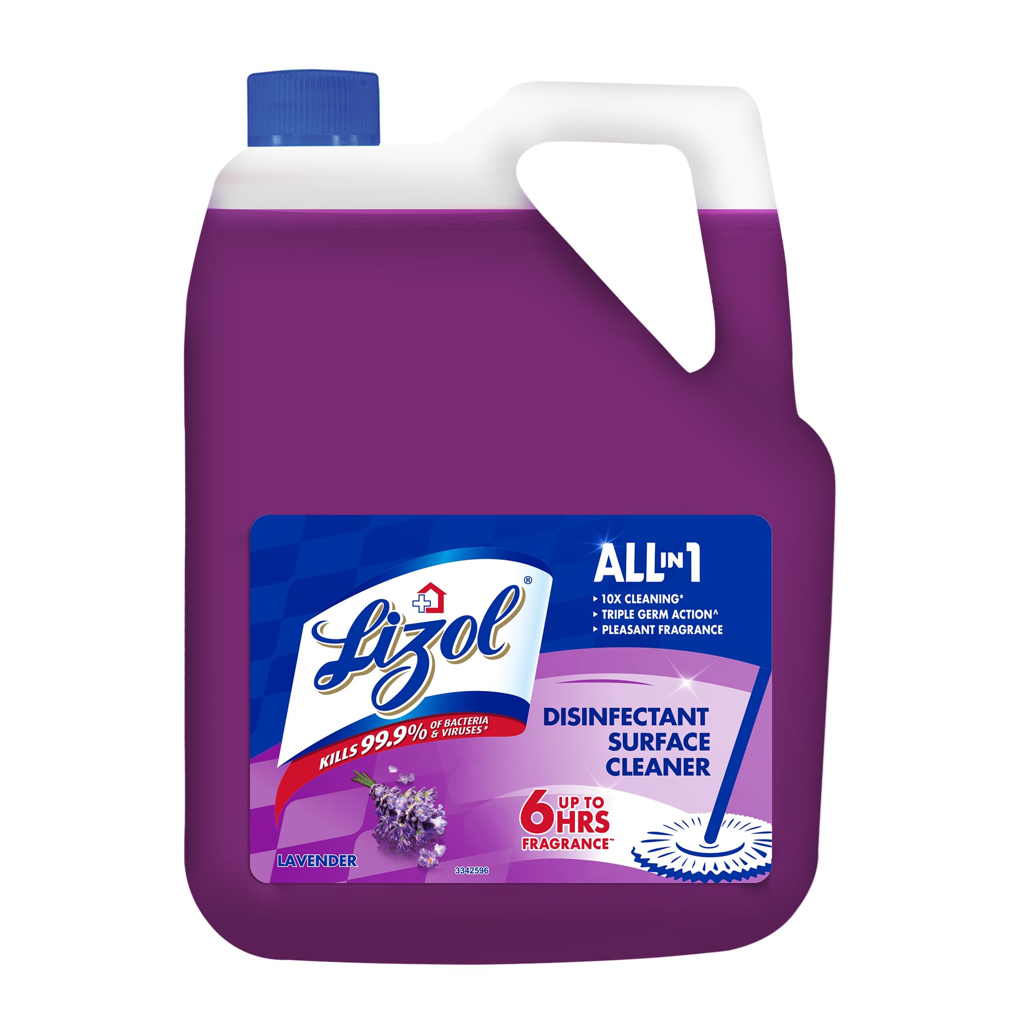 Lizol Disinfectant Surface & Floor Cleaner Liquid, Lavender - 5 Litre | Suitable for All Floor Cleaner Mops | Kills 99.9% Germs| India's #1 Floor Cleaner-image-26