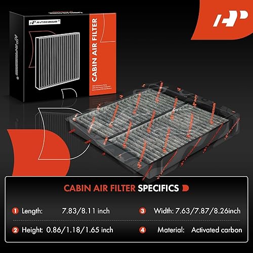 Miniatura 2 de A-Premium Filtro de aire de cabina de 2 piezas con carbón activado compatible con Toyota Yaris 2019-2020, Yaris IA 2017-2018 y Mazda CX-3 CX3