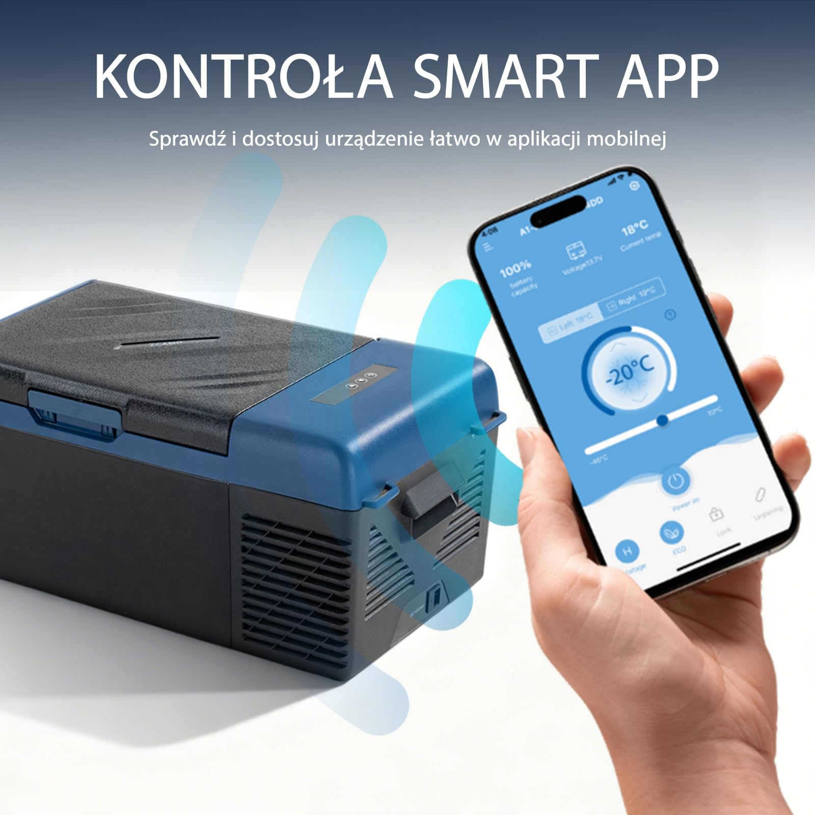 KI15 lodówka turystyczna 15L, mini lodówka kompresorowa, elektryczna, przenośna, lodówka turystyczna, zamrażarka 12/24V dla samochodów ciężarowych, łodzi, -20℃ do 20℃