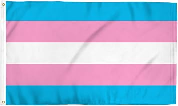 FlagJoint Transgender Flag 3x5 Foot LGBTQ+ Trans Pride Flag - Vibrant Colors, UV Resistant, Brass Grommets, Durable 100 Denier Polyester, Quad-Stitching - Perfect for Indoor or Outdoor Flying!