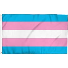 FlagJoint Transgender Flag 3x5 Foot LGBTQ+ Trans Pride Flag - Vibrant Colors, UV Resistant, Brass Grommets, Durable 100 Denier Polyester, Quad-Stitching - Perfect for Indoor or Outdoor Flying!
