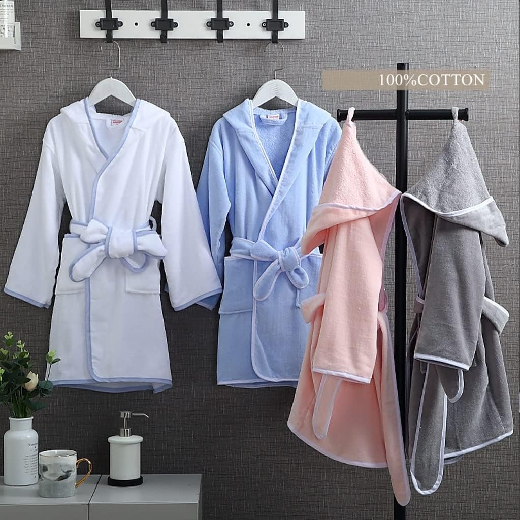 XUEMML Bathrobes For Girls，Toddlers Kids Hooded Robe Boys Girls Soft Towel Bathrobes Pajamas Plush Robe