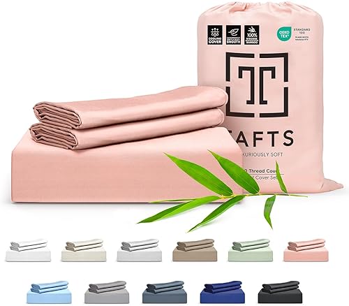 Tafts Juego de funda de edredón tamaño King, juego de 3 piezas, 100% viscosa pura derivada de bambú, lujosamente suave, sedoso y refrescante, 2