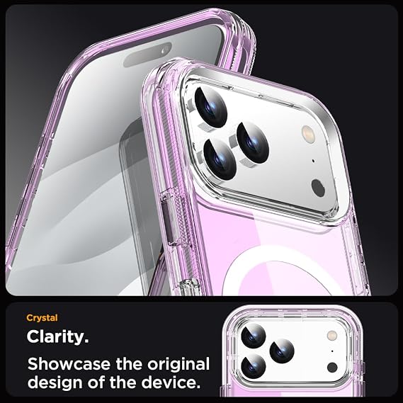 AICase for iPhone 17 Pro Max Case Clear Compatible with MagSafe 3 in 1 Heavy Duty Drop Protection Full Body Rugged Shockproof/Dust Proof 3-Layer Military Protective Tough Durable Cover 6.9_2
