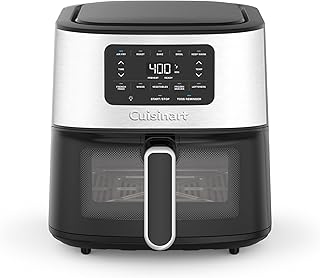 Cuisinart Air Fryer Oven – 6-Qt Basket Stainless Steel Air Fryer – Dishwasher-Safe Parts with 5 Presets – Roast, Bake, Bro...
