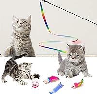 Vista 6 de Kit de iniciación para gatitos Hlimior - Juego de 15 piezas con todo lo esencial para gatos, incluye caja de arena, juguetes, collares, almohadilla