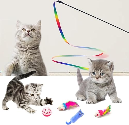 Miniatura 6 de Kit de iniciación para gatitos, juego de 15 piezas de artículos esenciales para gatos, incluye caja de arena, juguetes, collares, almohadilla para