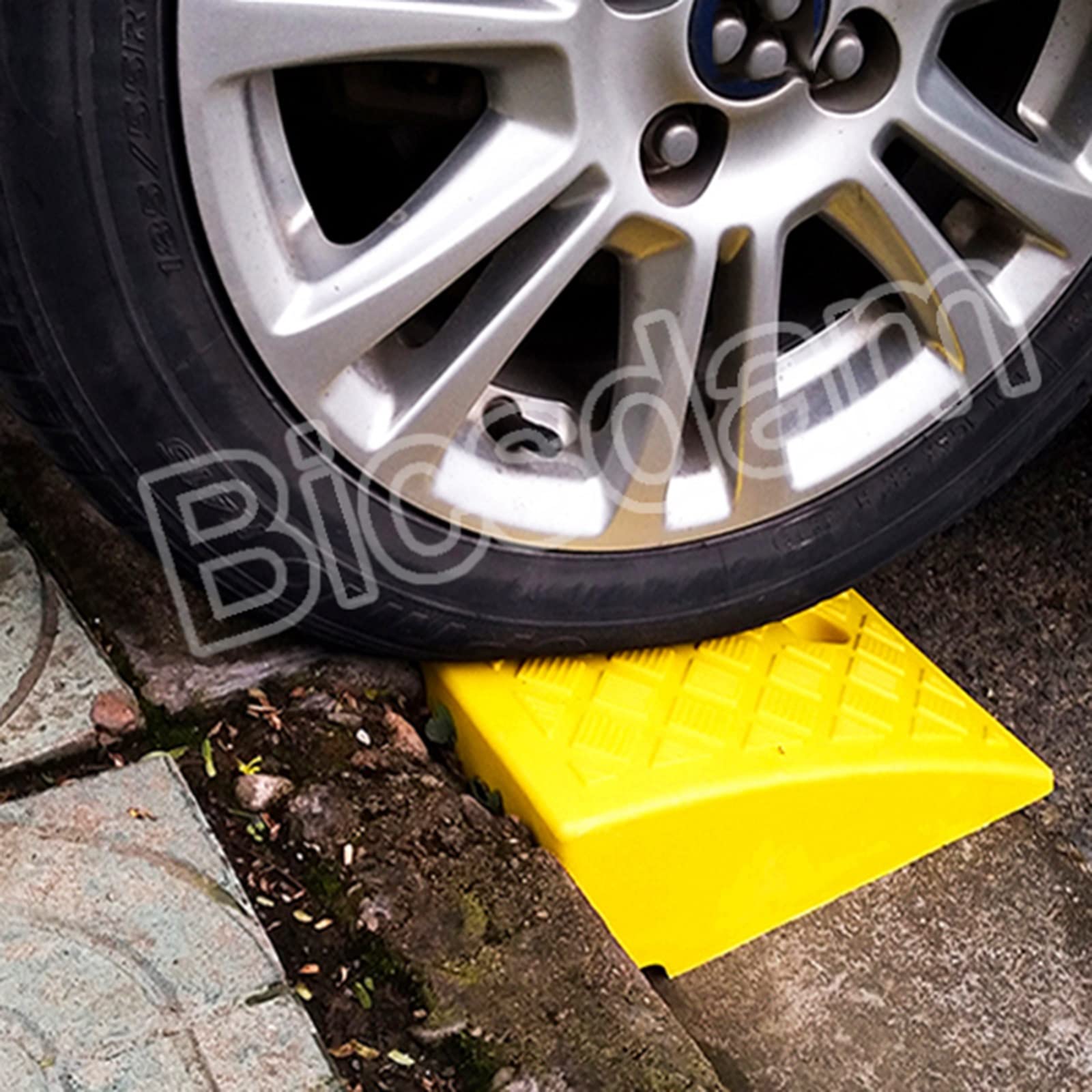 WORDFUN Rampe da Marciapiede in Plastica, Rampa per Gradino Portatili, Rampa di Soglia Antiscivolo, Slope Pad per Accesso Disabili, Carrozzina, Sedia A Rotelle, Bici, Monopattino