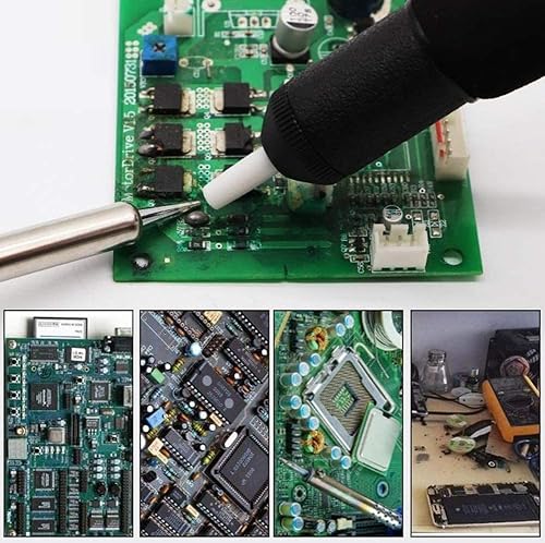 Miniatura 6 de Fielect Bomba de desoldadura 7.480x0.787 in manual de soldadura al vacío Soldador eliminación herramienta de mano negro 1 unids