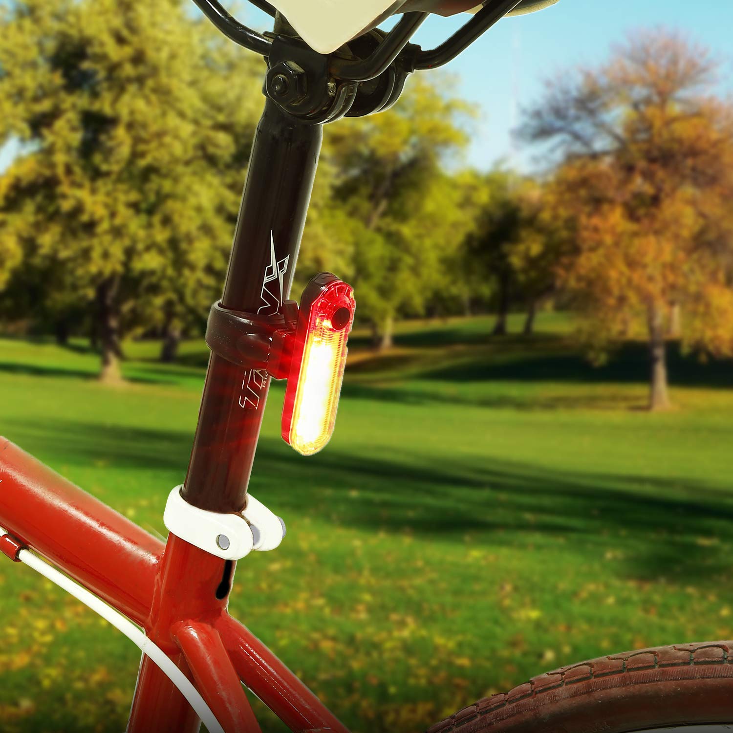 Luce posteriore per bicicletta (2 pezzi), luce di sicurezza USB ricaricabile ultra brillante LED rosso facile da installare ad alta intensità per bici da strada, caschi