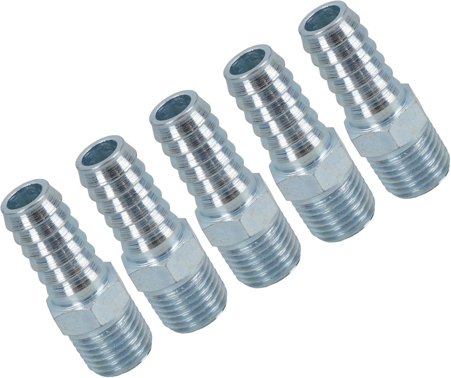 1/4" BSP Thread Hose Tail 3/8" (10mm) Pipe Connector Air Fitting 5 PACK FT032