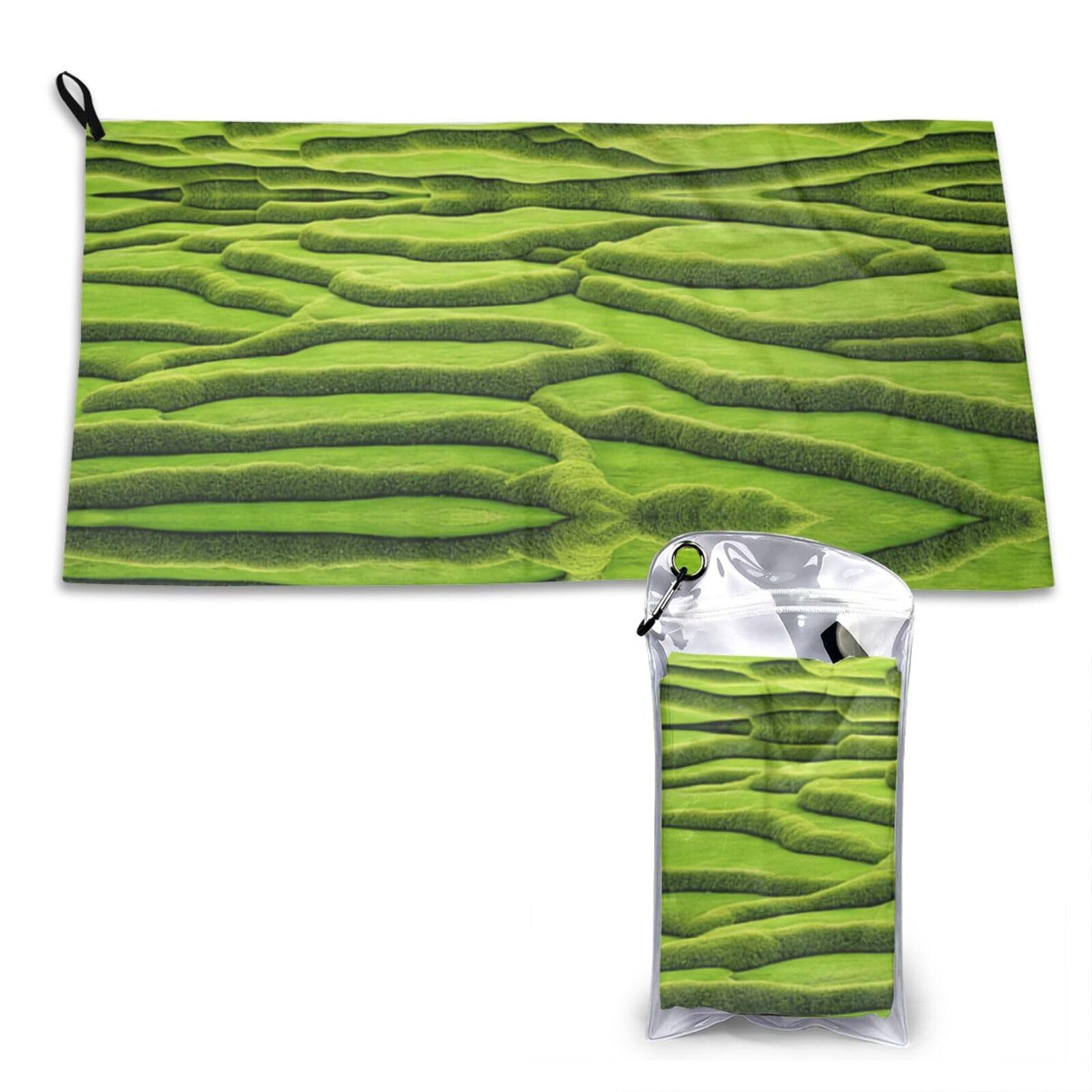 WXWJSHMGC Moss Stone Pavement Print Cooling Towel, Gym Towel,Cooling Towels For Neck, Soft Breathable Travel Cool Towel,Sports Towels For Gym,Camping
