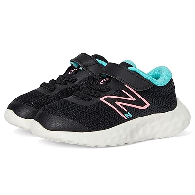 New Balance Kids 520v8 Bungee Lace (Infant/Toddler) Kids Shoes Black/Ultra Pink