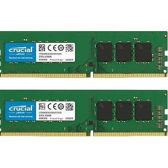 Crucial 32Gb 2X 16GB DDR4 2133MHz UDIMM Desktop RAM CT16G4DFD8213 - Perfect Fit - Samsung Original Compatible - PC4-17000 Non