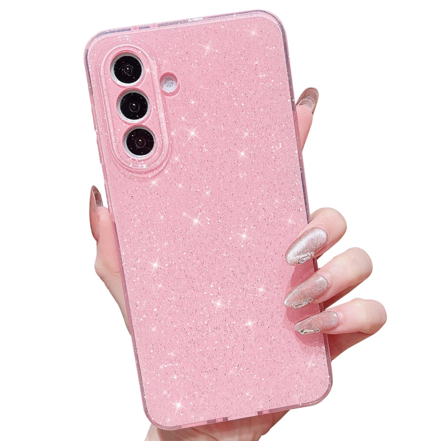 MINSCOSE Compatible with Samsung Galaxy A36 5G Case,Cute Neon Bright Color,Glitter Bling Thin Slim Shockproof Silicone Sparkly Cover for Women Girl