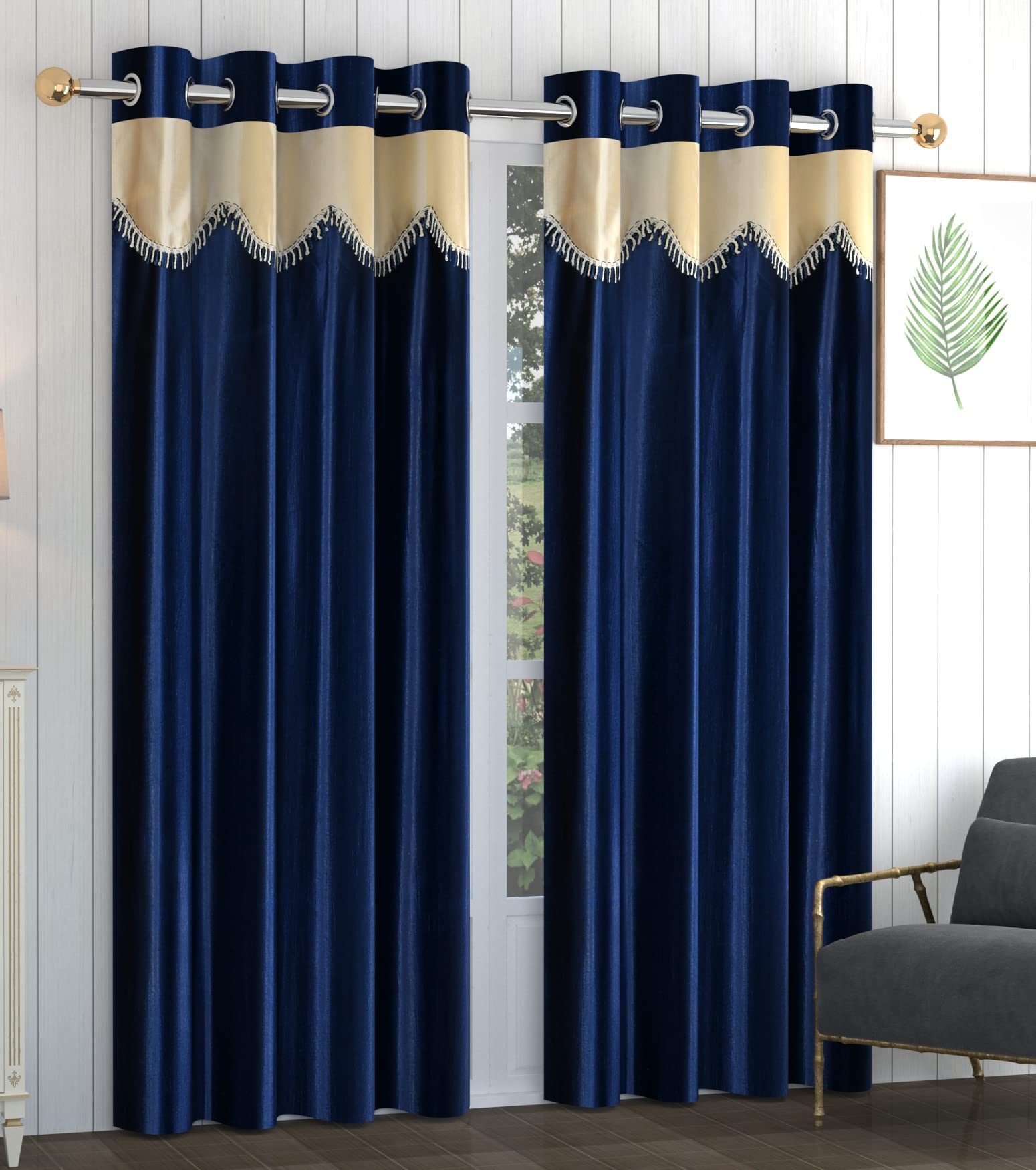 See full amazon price history chart for Kiara Creations Premium Frill Printed Curtains for Door 7 Feet, Pack of 2, Navy Blue Kiara Creations Premium Frill Printed Curtains for Door 7 Feet, Pack of 2, Navy Blue (B0C77WYKHW) Amazon Price History, Amazon Price Tracker