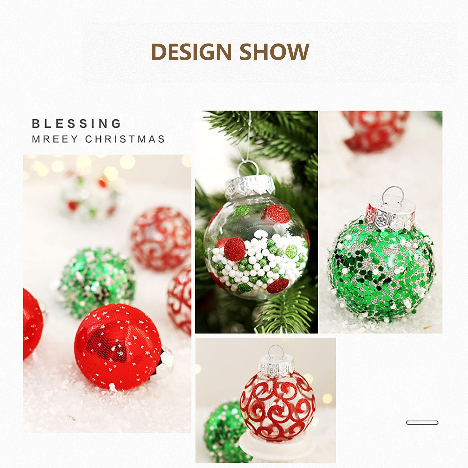 30 stuks 2,36 inch kerstboom ballen ornamenten set, rood groen glinsterende opknoping kerstdecoraties 30 stuks 2,36 inch kerstboom ballen ornamenten set, rood groen glinsterende opknoping kerstdecoraties