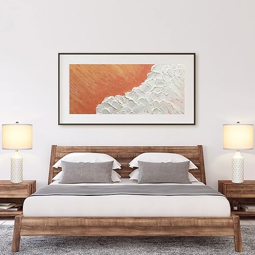 Miniatura 7 de Juego de 2 lámparas de mesa de cerámica, lámpara de mesita de noche moderna blanca de 25 pulgadas, lámpara regulable de 3 vías para dormitorio, sala