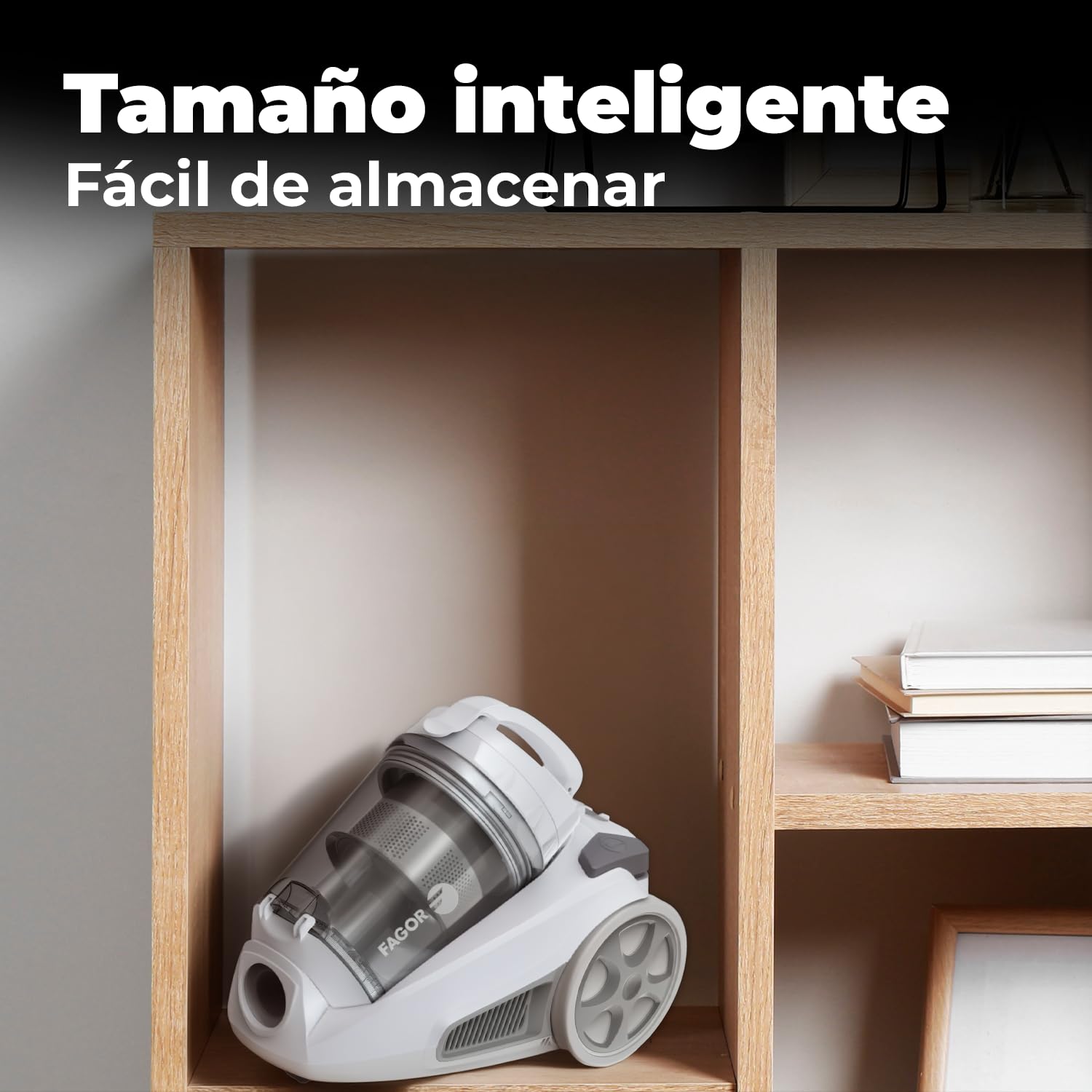 Aspiradora sin Bolsa Potente para Hogar y Mascotas, Aspirador Ciclónico 18kPa con Filtro HEPA Lavable, Depósito XL 3L, Limpieza Profunda de Suelos, Alfombras y Tapicerías, FAGOR Ares Efficient