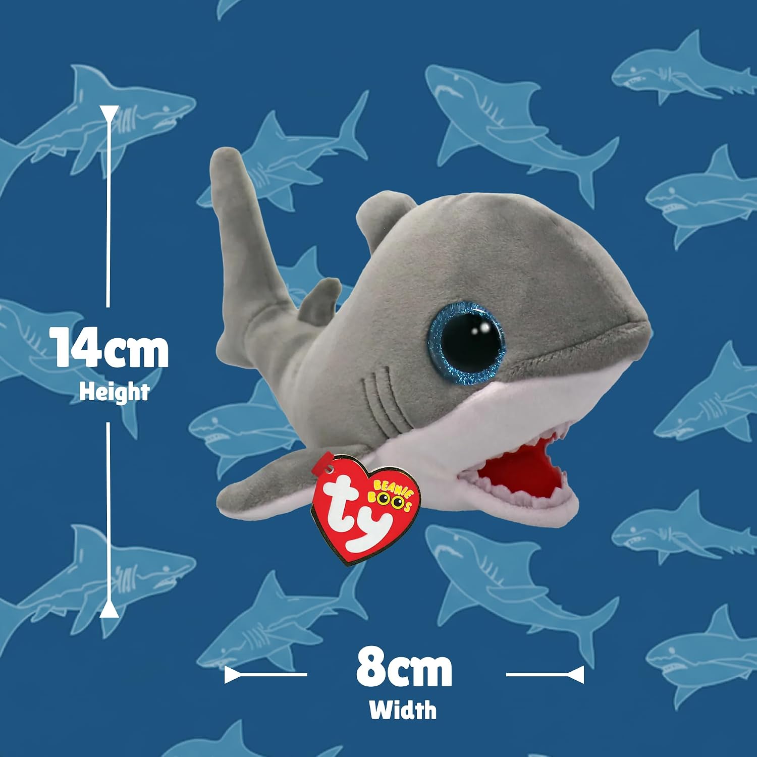 Ty Beanie Boo Finnegan The Gray Shark - 6" image 4