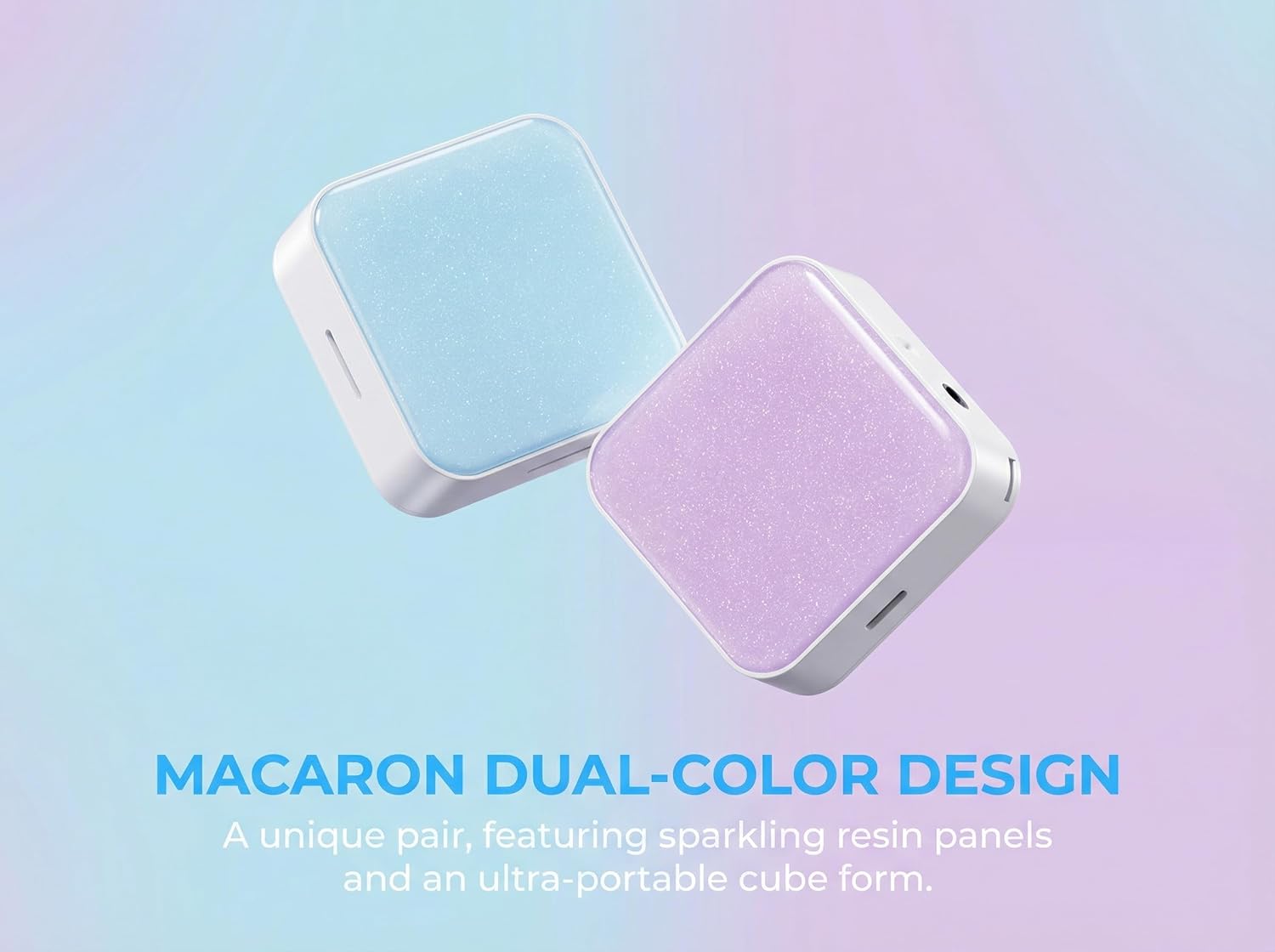 2 Pack MP3 Player Screen-Free Portable Music Player with Headphones & Speaker, 4GB Card 500+ Songs, Classic Blue Purple for Sibling Sharing, Save $3, Ideal Student Gift