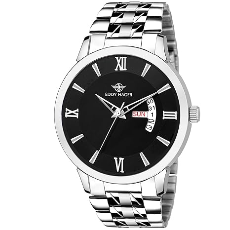 Eddy Hager Black Day and Date Mens Watch EH-232-BK