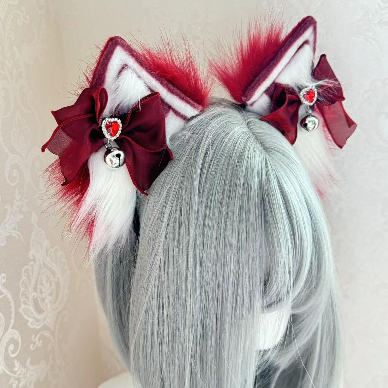 Ekwikzz Cat Cosplay Ears Cat Ears Headbands Clips Accessories Punk Gothic Cross NEW01-ALL