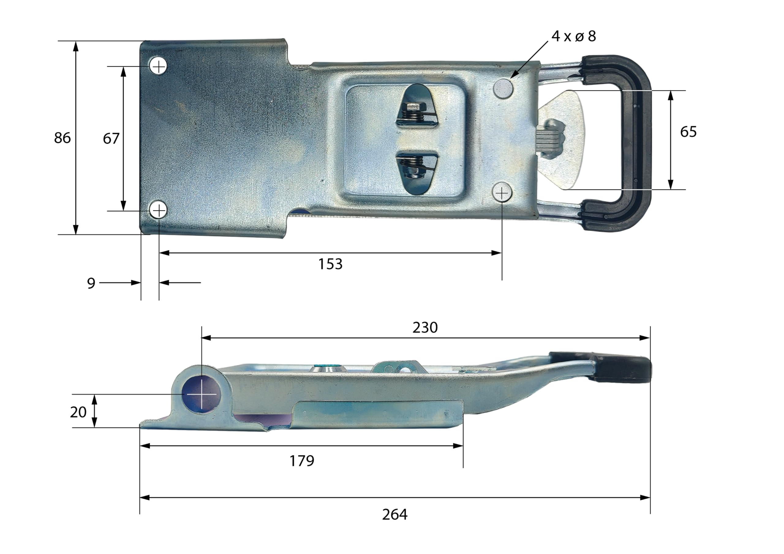 CREMONE, Fermeture Complete pour Tube DE 20 pour POID-Lourd, Camion, REMORQUE, Semi-REMORQUE