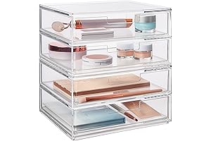 STORi Chloe 4 Drawer Clear Makeup Organizer