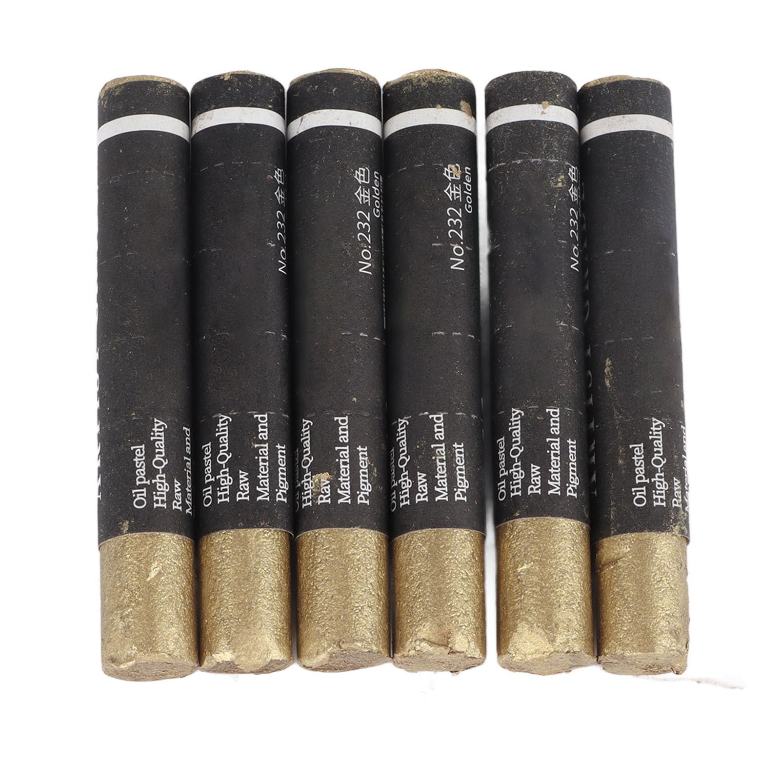 Lot De Pastels à L'huile Qcwwy - 6 Bâtons Couleur Or - Texture Douce - Pour Artistes Et Débutants - 2
