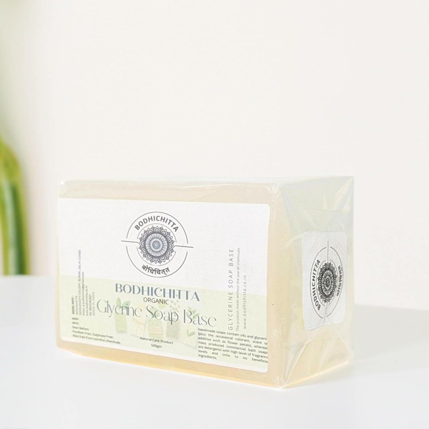 Bodhichitta Ultra Clear Transparent Glycerin Soap Base |100% Pure Organic & Natural | Paraben, SLS, Chemical Free | Melt &...