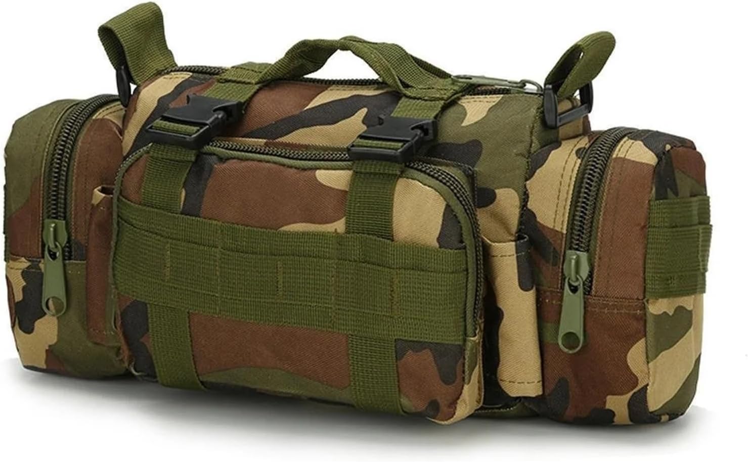 Waist Bag Molle Waterproof Fanny Packs Camera Bag Every Day Carry Utility Pouch Crossbody With Shoulder Strap Hand Carry(Jungle)