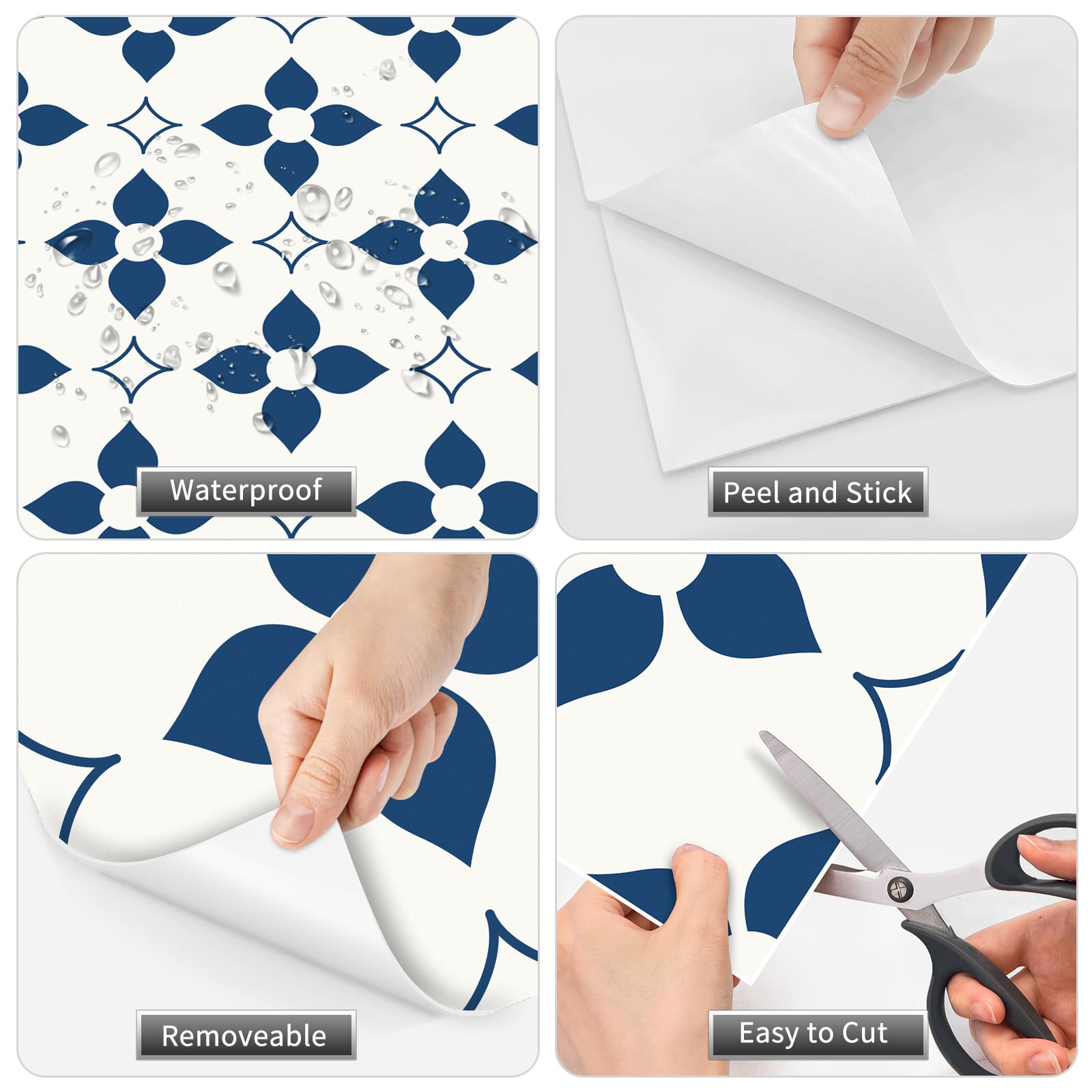DIY Floor Tiles MORCART 20-Pack Peel & Stick Floor Tiles - 8x8 Inch ...