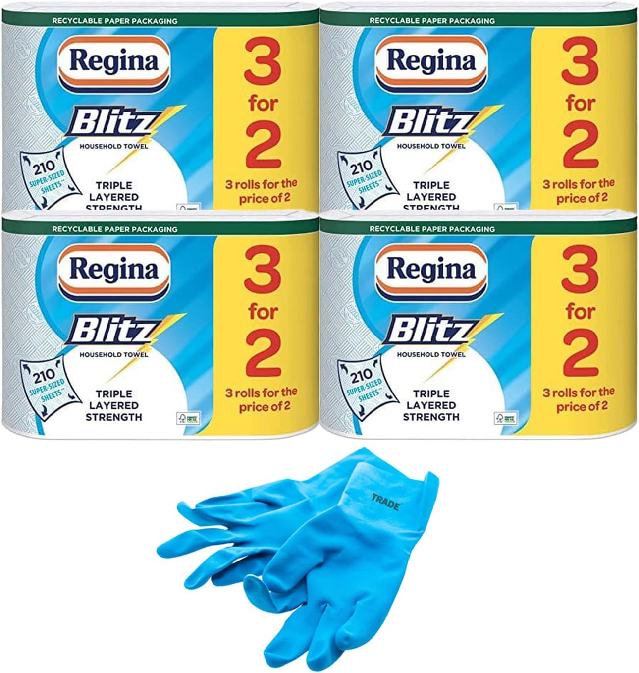 3 Ply Regina Blitz Kitchen Towel Super Absorbent & Durable Paper Towel
