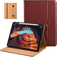 Vista 23 de DTTO Funda para iPad (A16) de 11ª generación de 11 pulgadas 2025, funda para iPad de 10.9 pulgadas 2022, funda de cuero prémium con soporte para Rojo