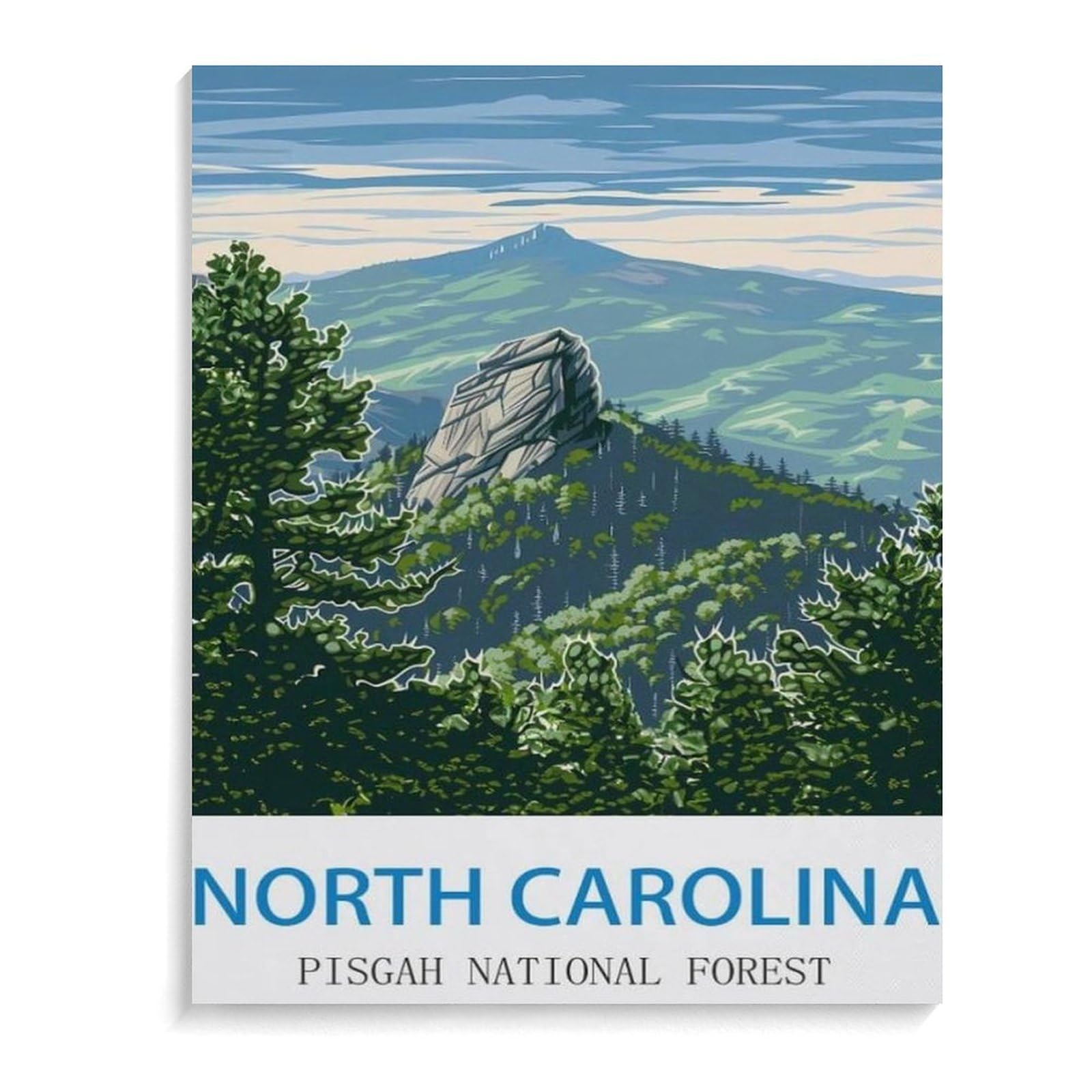 BEAYODKP Paint by Numbers,Pisgah National Forest North Carolina,Exquisite Oil Painting by Numbers Kits for Beginners(30x40cm-M61