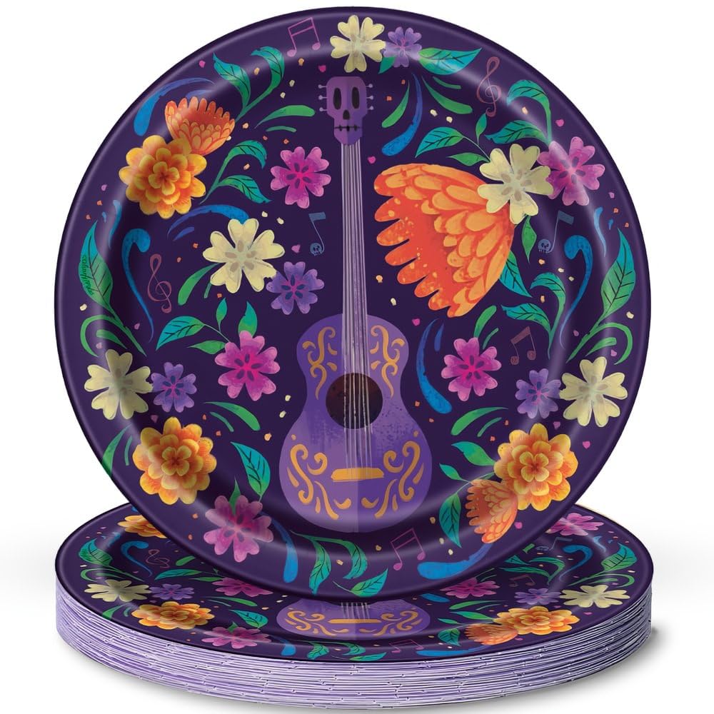 Assiettes Disney Coco pour fête d'enfants et anniversaire à thème mexicain