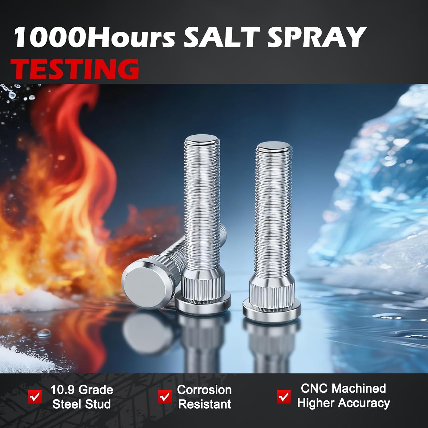 8x6.5 Wheel Spacers 1.5 inch (8x165.1mm) PCD 126.15mm Hub Bore M14x1.5 Studs Aluminum Wheel Adapters 4pcs Car Wheel Accessories Parts Fit for Silverado 1500 2500 3500 HD Suburban Express 2500/3500