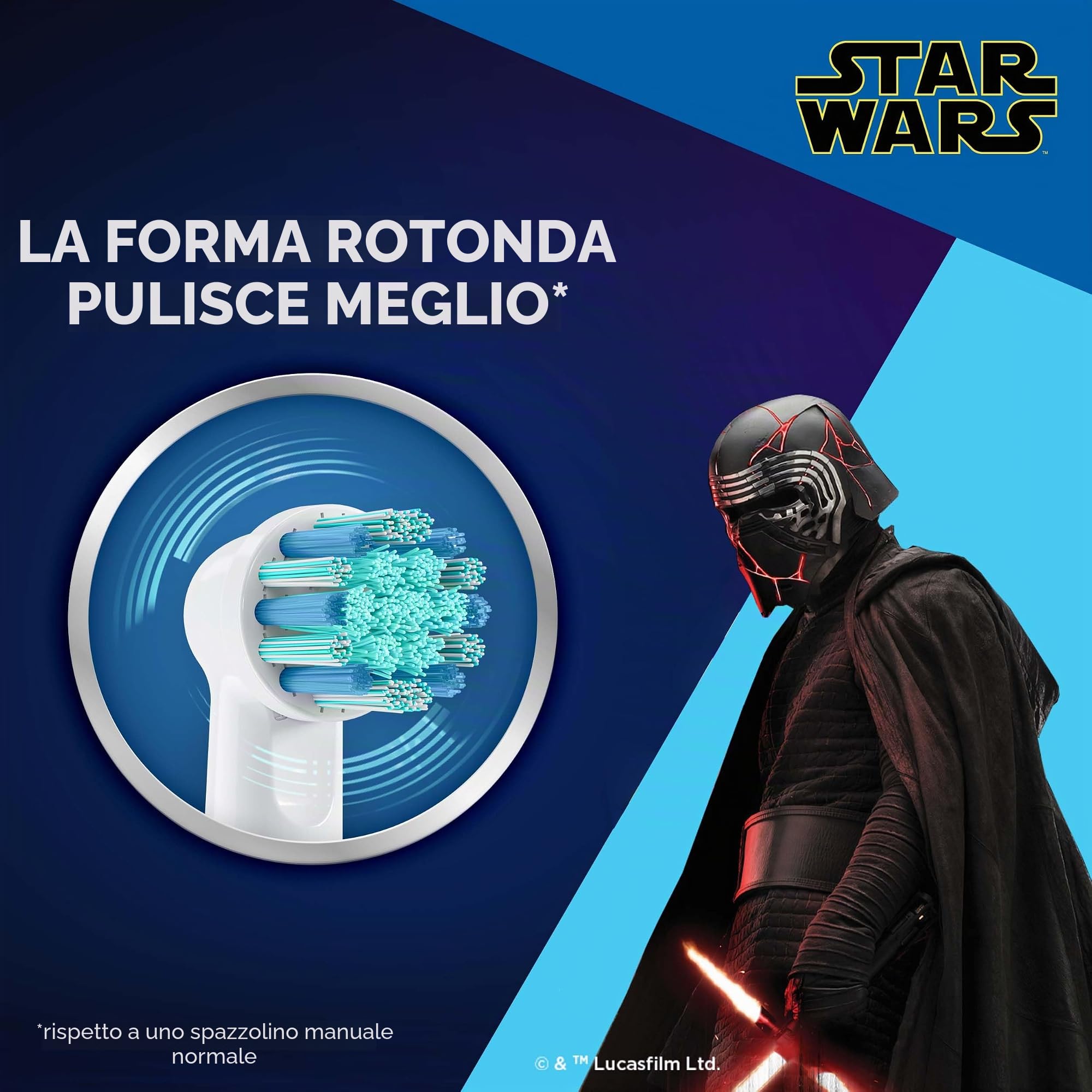 Spazzolino Elettrico Ricaricabile Oral-B Kids Braun, 1 Manico Con Personaggi Di Star Wars, 1 Custodia Da Viaggio, Per Età Da 3 Anni