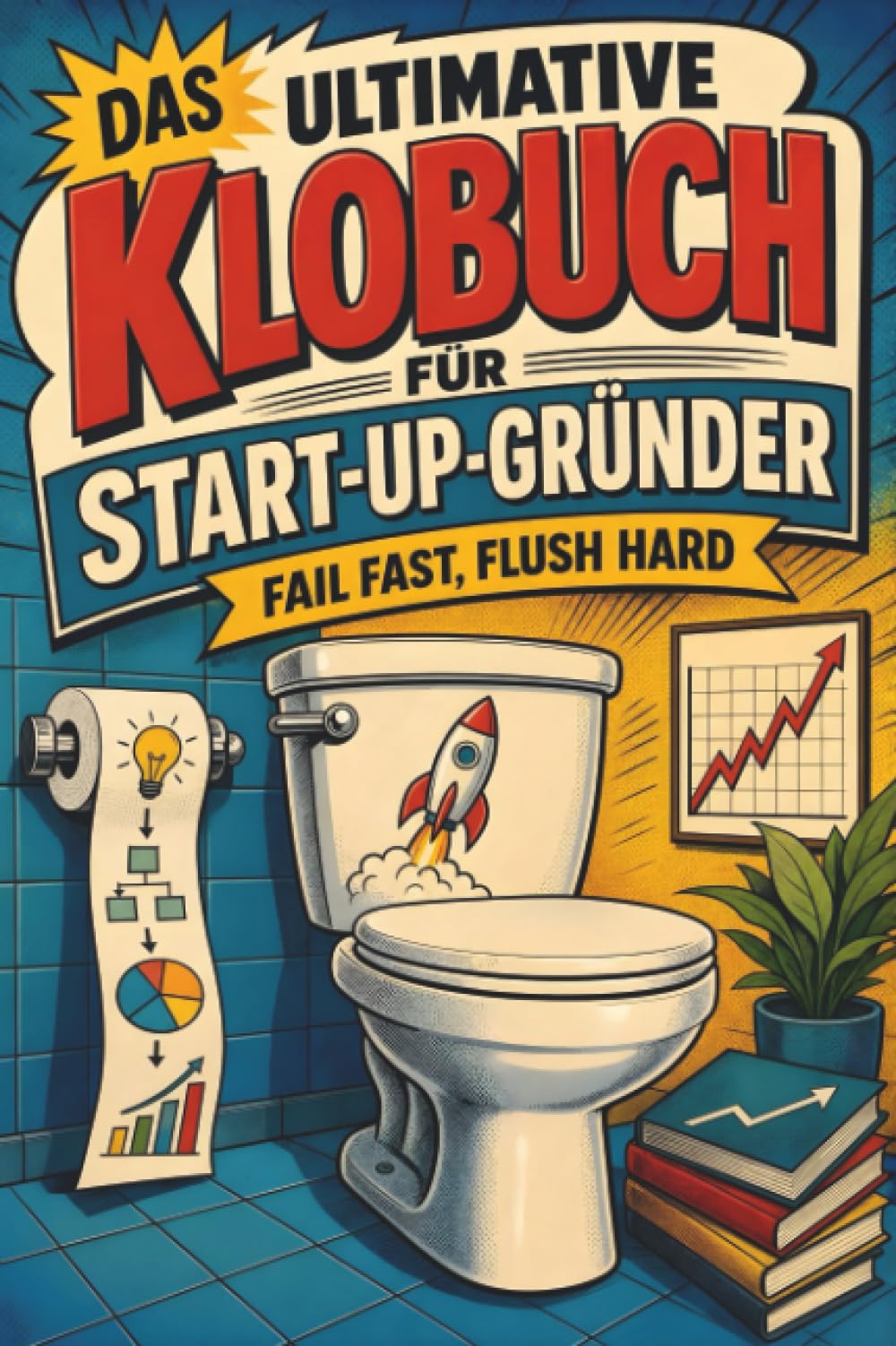 Das ultimative Klobuch für Start-up-Gründer: Fail Fast, Flush Hard. Lustiges Geschenk für Gründer, Pitch Decks und Unicorn-Träume