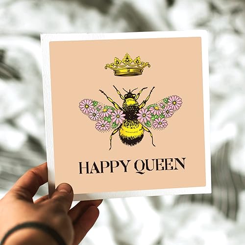 Miniatura 3 de ORIGACH Sellos transparentes de silicona con diseño de abeja, margarita de abeja, sellos de silicona transparente con texto en inglés "Happy