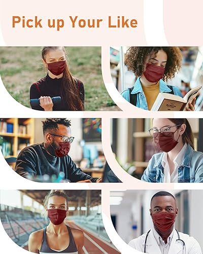 Miniatura 87 de Mascarillas desechables paquete de 100 unidades, 4 capas ASTM nivel 3 grado médico, transpirables para protección al aire libre de adultos, Sinfonía