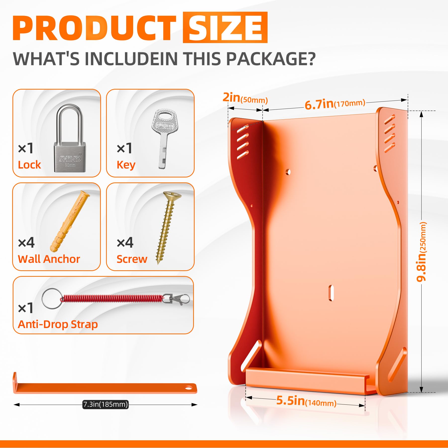 Estante de soplador para Stihl BG-50, BG-56, BG-66, BG-86, estante de montaje en pared para soplador de hojas de mano, soporte para soplador de hojas para remolque, estante de almacenamiento