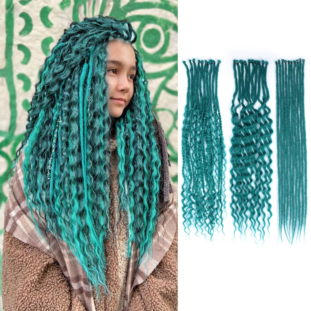 Amazon.com : Pouweney 24 Inch 3 In 1 Dreadlock Extensions  display picture 2