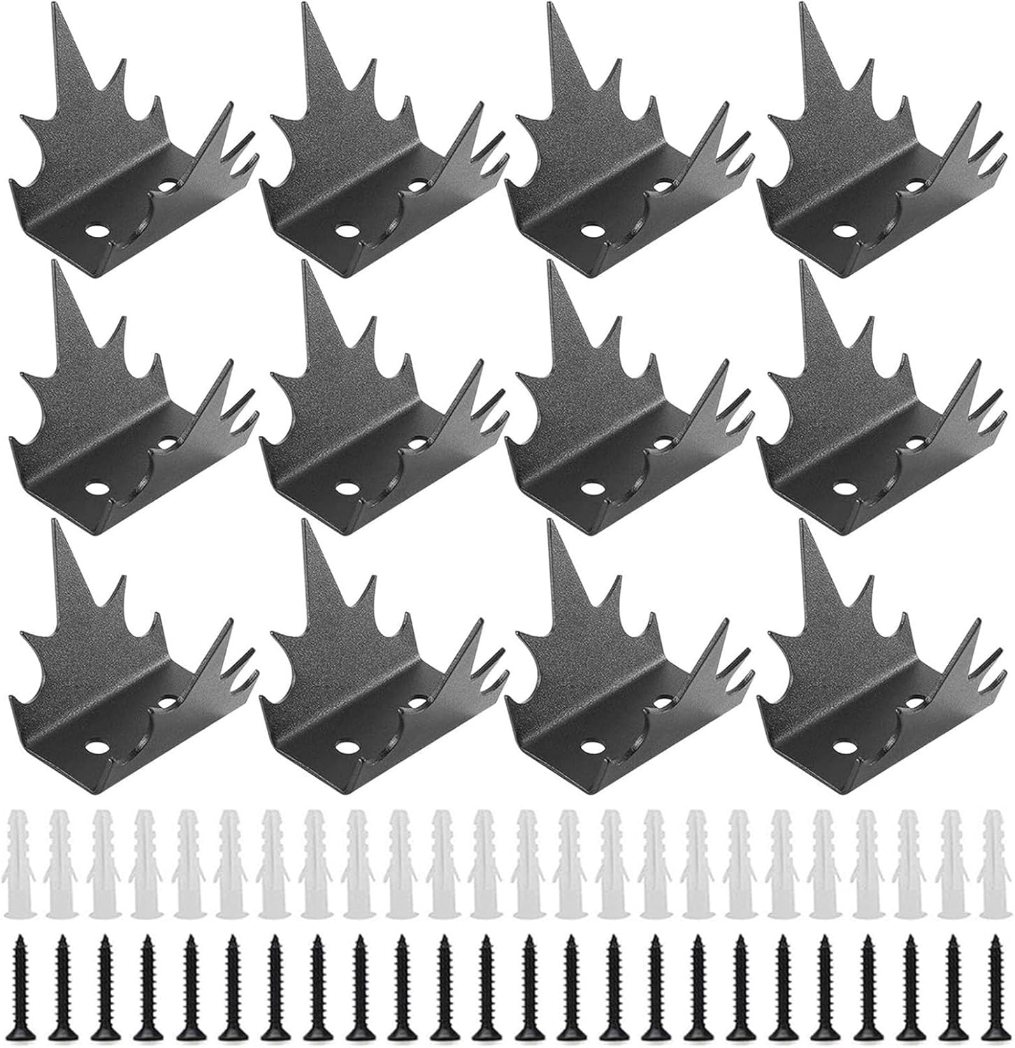 Generic Intruder Deterrent Fence Wall Spikes with Screws Outdoor Anti Climb Spikes Effective Against Small Creatures and Intruders Versatile Use, ECFDFVEMV-RUY040204C