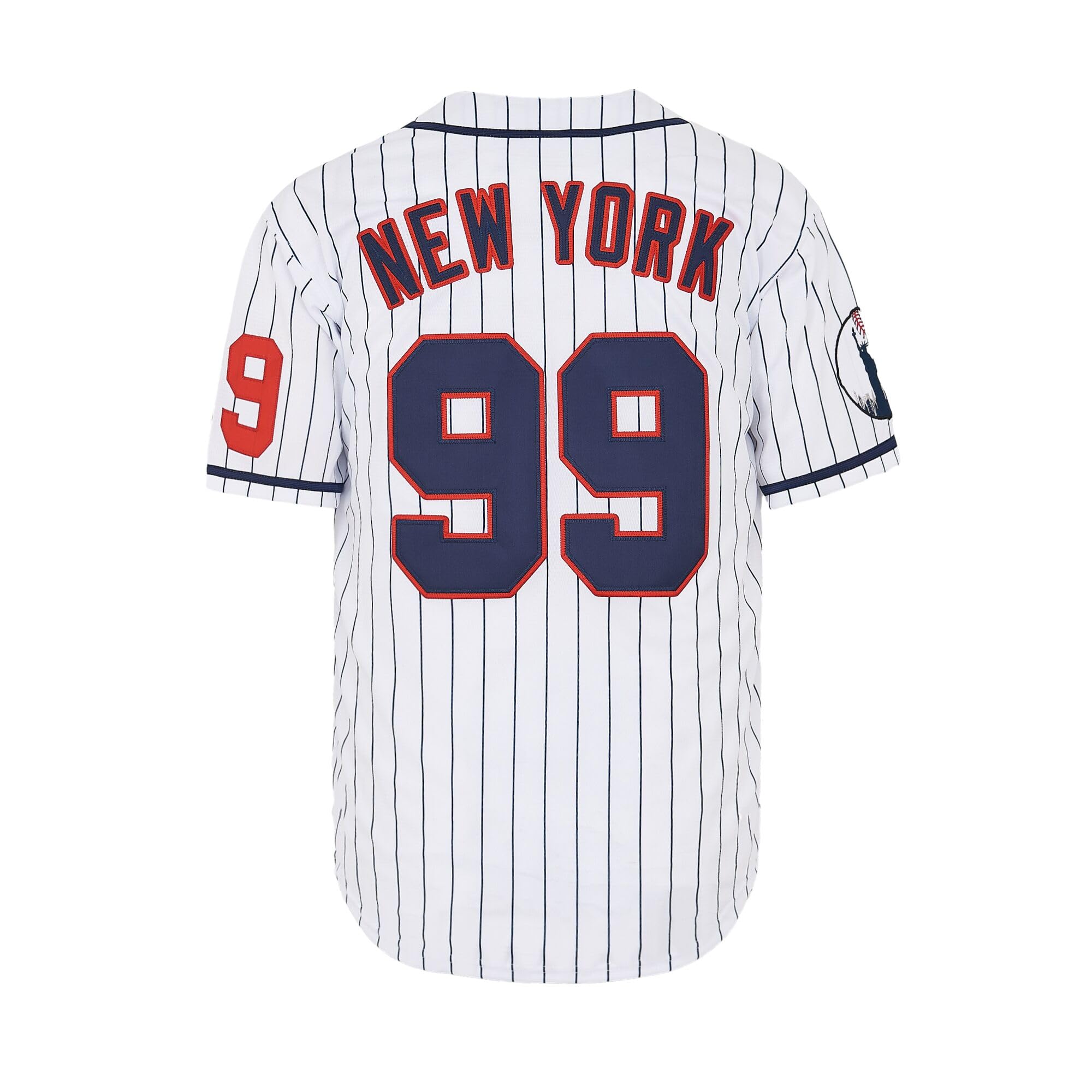 Herren New York 99 Baseball Trikots Shirts Hip Hop Button Down für Party Weihnachten Geschenk genäht